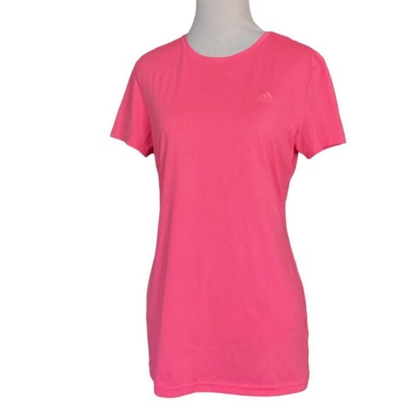 Adidas Clima Lite Hit Pink Short Sleeve Shirt - Picture 1 of 9